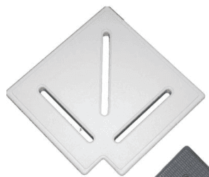 SPP K2090 20 cm 90° Savak Izgarası Köşe Parçası – Beyaz