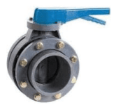 U-PVC 20000125 125 mm Flanşlı Kelebek Vana Takımı