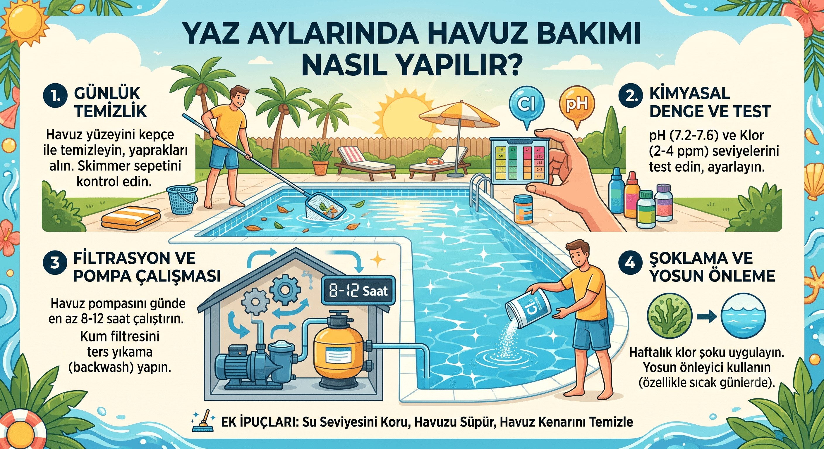Yaz Aylarında Havuz Bakımı Nasıl Yapılır?
